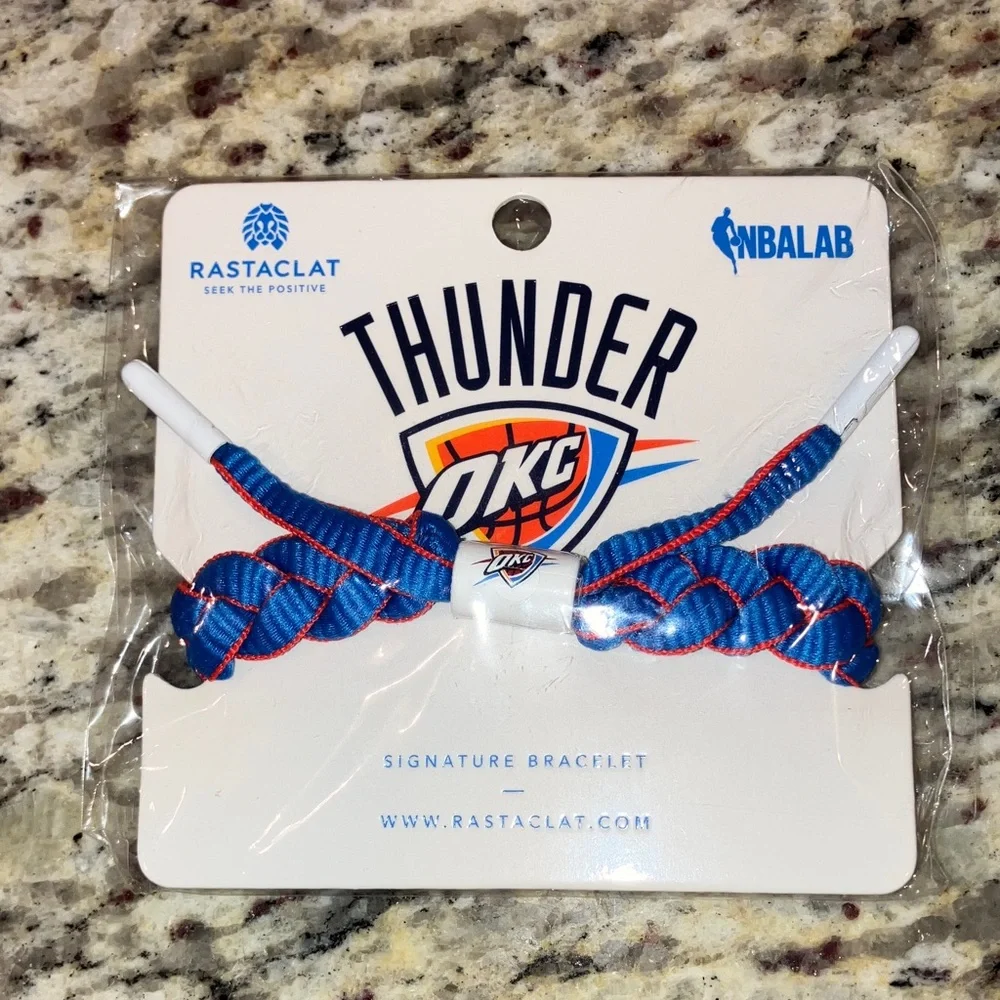 Rastaclat x NBA Oklahoma City Thunder Braided Bracelet Blue Orange One Size